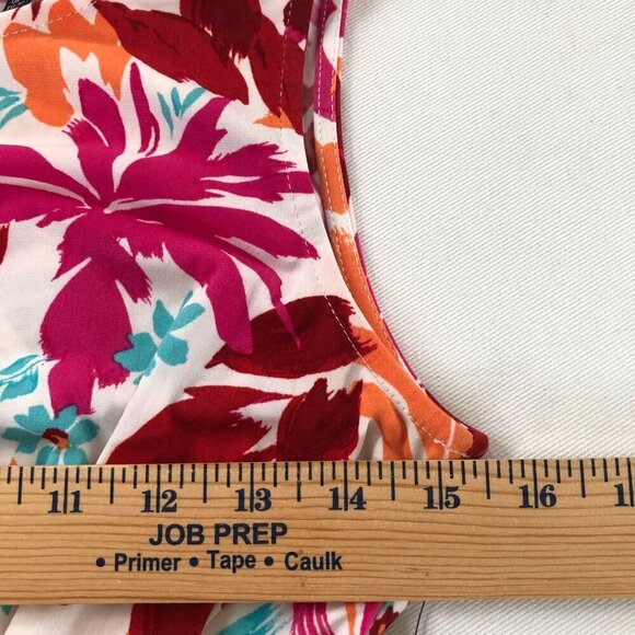 NWT Maggy London  Pink Floral Side Twist Midi Sleeveless Dress Size 0 - Picture 5 of 9